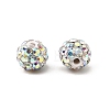 Polymer Clay Rhinestone Beads RB-H284-6MM-AB-2