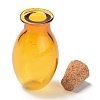 Oval Glass Cork Bottles Ornament X1-AJEW-O032-03A-3
