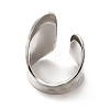 Non-Tarnish 304 Stainless Steel Wide Flat Open Cuff Ring for Women RJEW-F131-16P-3