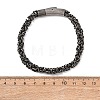 304 Stainless Steel Byzantine Chains Bracelets for Women Men BJEW-C148-05AS-02-5