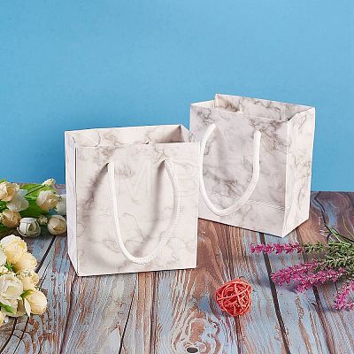 Marble Pattern Paper Gift Shopping Bags AJEW-SZ0001-32-1