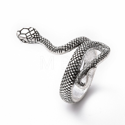 Snake Wide Band Rings for Men RJEW-F126-09AS-1