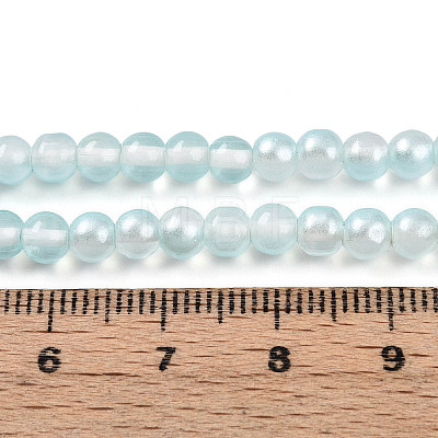Baking Paint Transparent Glass Beads Strands DGLA-N011-4mm-05-1