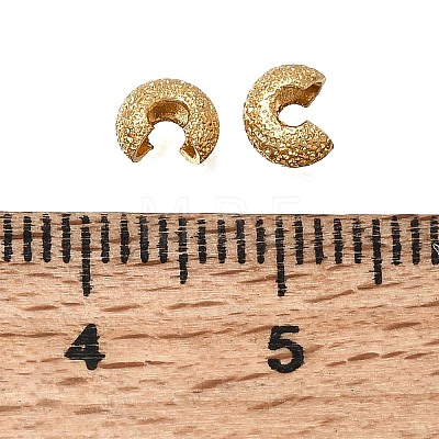 Brass Crimp Beads Covers KK-CBA1A60-05G-1