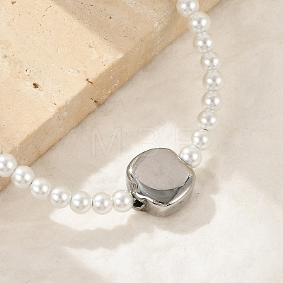 Plastic Imitation Pearl Beads Bracelets for Women BJEW-M056-11P-1