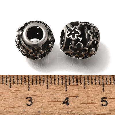 304 Stainless Steel European Beads STAS-D191-20A-AS-1