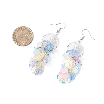 316 Surgical Stainless Steel Jellyfish Dangle Earrings EJEW-TA00767-1