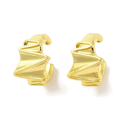 Brass Cuff Earrings for Women EJEW-I305-56G-1