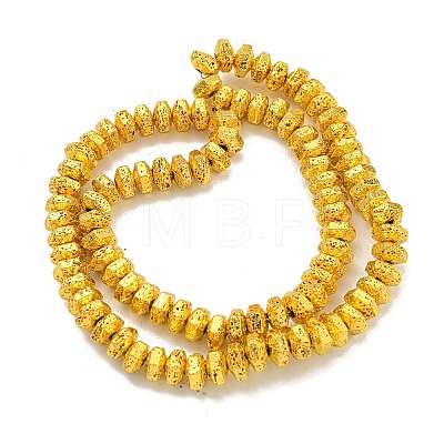 Electroplated Natural Lava Rock Beads Strands G-I360-G01-01-1