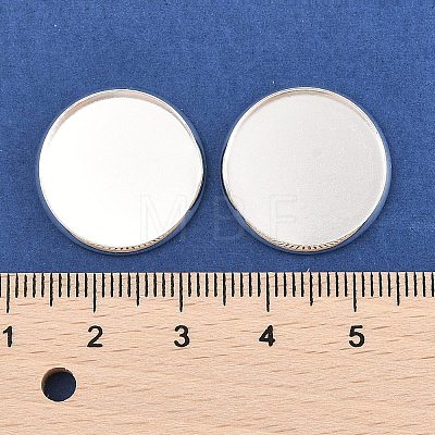 Brass Plain Edge Bezel Cups KK-L005-A-S-1