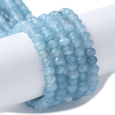 Dyed Natural Malaysia Jade Rondelle Beads Strands X-G-E316-2x4mm-64-1