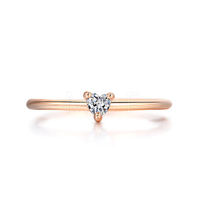 Brass Micro Pave Cubic Zirconia Finger Rings for Women FS-WG4BC3F-12-1