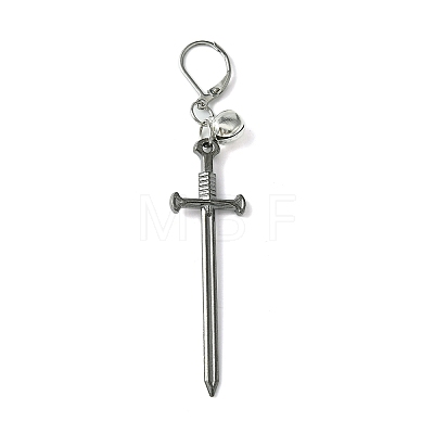 Alloy Sword Big Pendant Decorations HJEW-JM01547-1