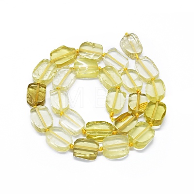 Natural Lemon Quartz Beads Strands G-F725-05-1