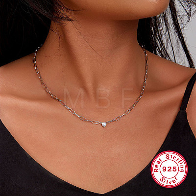 925 Sterling Silver Cubic Zirconia Pendant Necklaces for Women UW1038-1-1