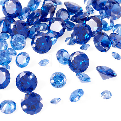 60Pcs 3 Styles Cubic Zirconia Charms ZIRC-TAD0001-01D-1