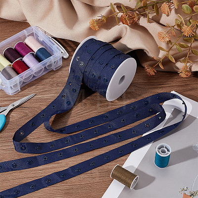 10 Yards Polyester Sewing Snap Button Tape DIY-OC0012-96B-1