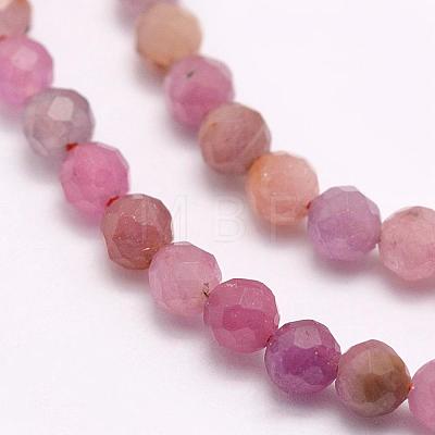 Natural Ruby/Red Corundum Beads Strands G-F509-16-2mm-1