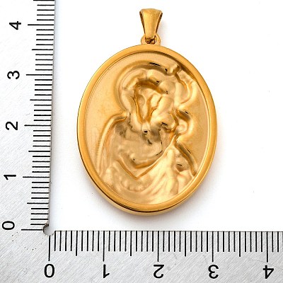 Religion Golden Tone 304 Stainless Steel Pendants STAS-K289-01G-06-1