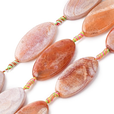 Natural Fire Crackle Agate Beads Strands G-F825-A01-01D-1
