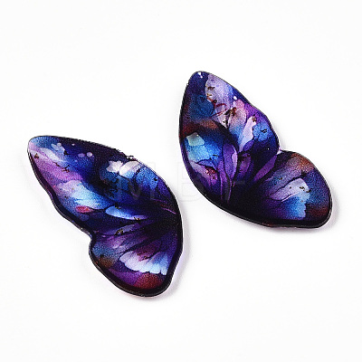 Epoxy Resin Butterfly Wings Cabochons CRES-N035-02A-1