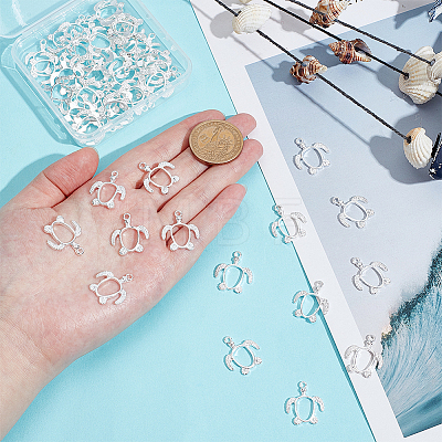 60Pcs Alloy Open Back Bezel Pendants FIND-PH0026-70S-1