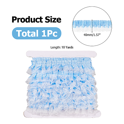 10 Yards Polyester Lace Ribbons SRIB-OC0001-13A-1