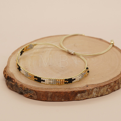 Colorful Glass Seed Bead Braided Bracelets for Women QJ1437-1-1