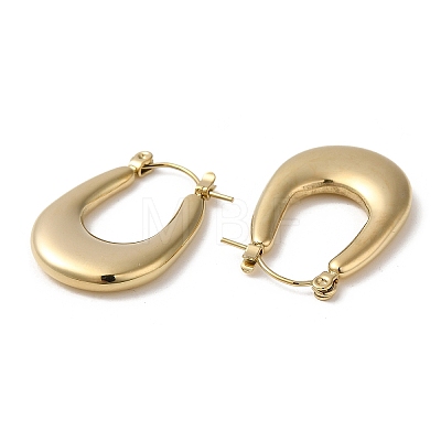 Rack Plating 304 Stainless Steel Thick Hoop Earrings for Women EJEW-Z026-23G-1