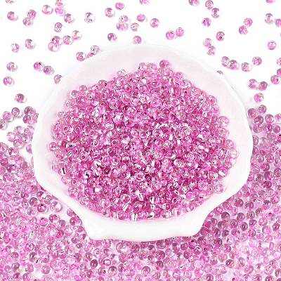 6/0 Baking Paint Transparent Glass Seed Beads SEED-N006-06G-1