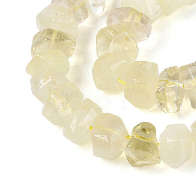 Natural Lemon Quartz(Heated) Beads Strands G-N347-17A-06-1