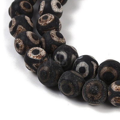 Tibetan Style dZi Beads G-K166-02-10mm-L3-01-1