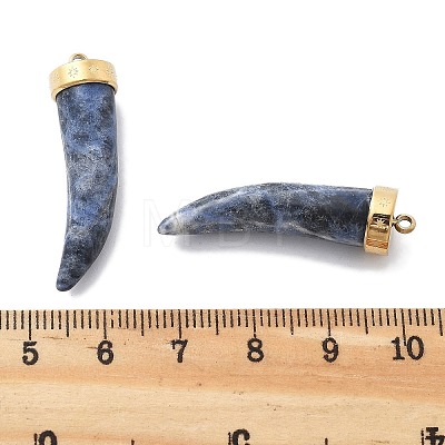 Natural Sodalite Horn Pendants STAS-R130-03G-01-1