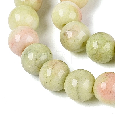 Opaque Ombre Effect Dyed Glass Beads Strands GLAA-Q106-04A-05-1