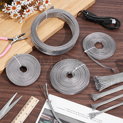 304 Stainless Steel Wire Braided Strap STAS-WH0044-114A-1