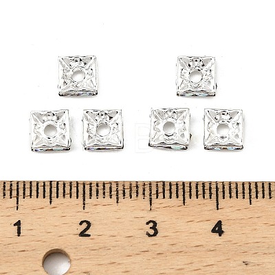 Brass Rhinestone Spacer Beads RSB072-02S-1