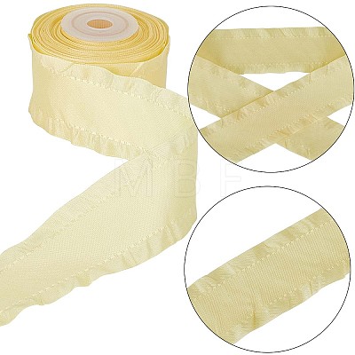Ruffled Polyester Ribbon OCOR-WH0047-79-1
