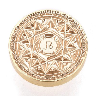 Brass Wax Sealing Stamp AJEW-F047-D07-1