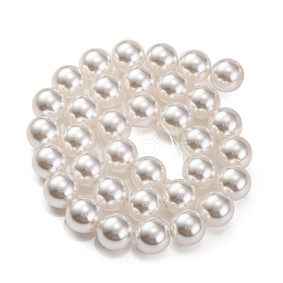 Baking Paint Pearlized Glass Pearl Round Bead Strands X-PEAR-H019-02E-04-1