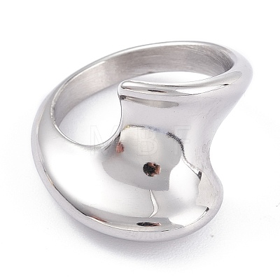 Non-Tarnish Unisex 304 Stainless Steel Finger Rings X-RJEW-K233-09B-P-1