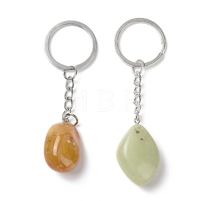 Nuggets Natural & Synthetic Gemstone Keychain KEYC-G055-04P-1