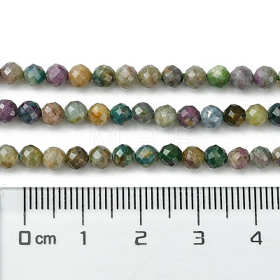 Natural Red Corundum/Ruby and Sapphire Beads Strands G-Z034-A01-03-1