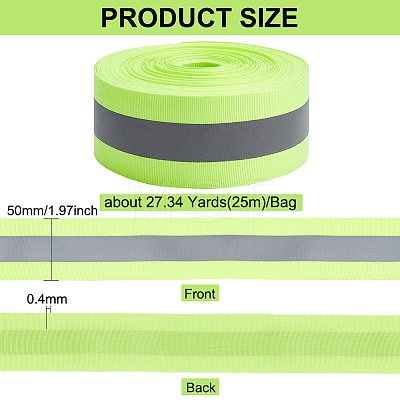 25M Flat Reflective Polyester Ribbons OCOR-BC0006-17B-1
