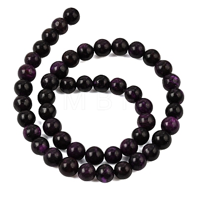 Natural Dyed White Jade(Imitation Charoite) Beads Strands GG-CBA0743-J02-8mm-1