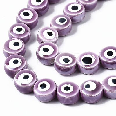 Handmade Porcelain Ceramic Beads Strands PORC-T006-04F-1