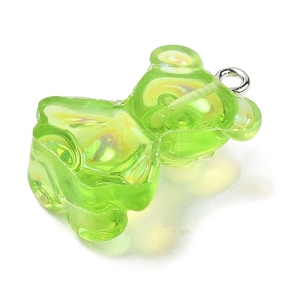 Transparent Resin Pendants RESI-M033-01H-1