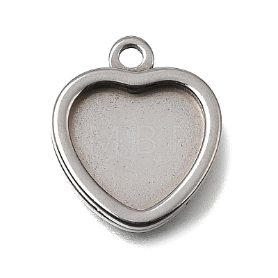 304 Stainless Steel Pendant Cabochon Settings STAS-F365-01A-P-1
