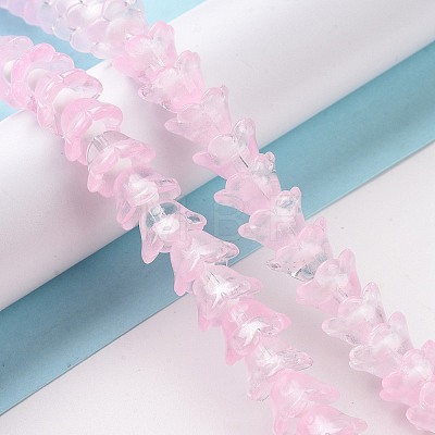 Transparent Glass Beads Strands LAMP-H061-01C-1