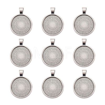 Tibetan Style Alloy Pendant Cabochon Settings LS-TIBE-R295-055AS-FF-1