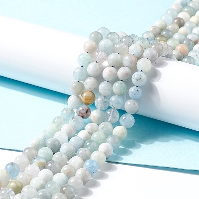 Natural Aquamarine Beads Strands G-I349-01A-01-1